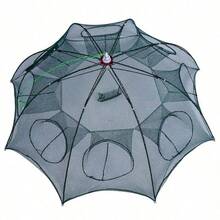 Umbrella Shaped Fishing Cage, Automatic Shrimp Net, Foldable Fish Net, Fishing Gear, Fish & Shrimp Net, Fishing Landing Net - Multicolor - View 1
