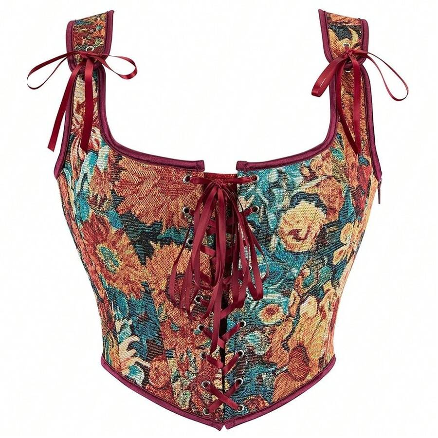 Alivila.Y Fashion Corsé sexy, vintage, de los años 1920, con lazo, renacentista