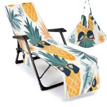 可折叠沙滩椅套，可折叠放入手提包，配有可放置眼镜和手机的口袋。沙滩椅、毛巾、泳池休闲椅套，方便携带