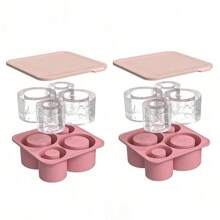 Cup Silicone Maker With Lid For 20oz 30oz 40oz Tumbler Reusable Silicone Ice Mold For Ice Drink 4 Pcs Cylinder Ice Tray Cup Accessories.Compatible With Stanley Back To School