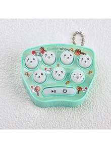 1pc Mole Whack Mini Handheld Game, Cartoon Electronic Glowing Finger Training Stress Relief Toy, Small Keychain, Mini Car Pendant, Creative Bag Keychain, Ideal Gift For Teenagers, Christmas - Multicolor - View 7