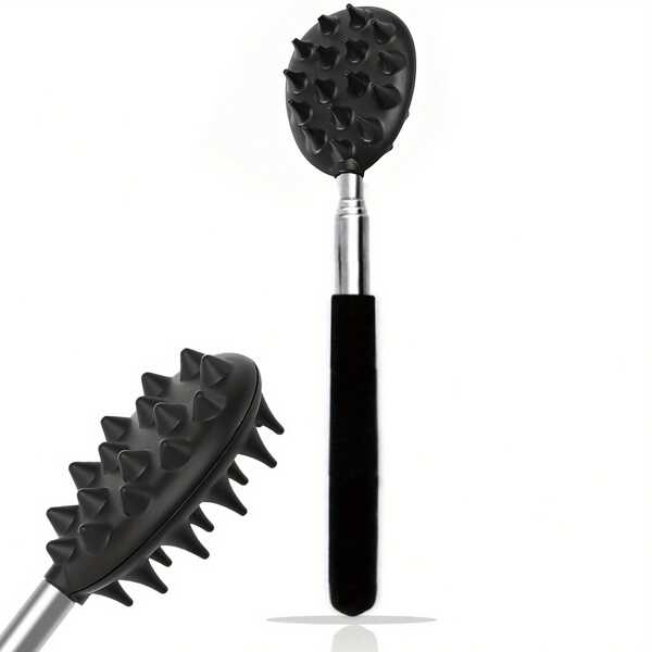 Rascador de espalda extensible de 24" con puntas de plástico rígido de 1/4" y 1/2", operación con una sola mano, material de PVC, regalo ideal para el Día de la Madre, mujeres/madres/suegras