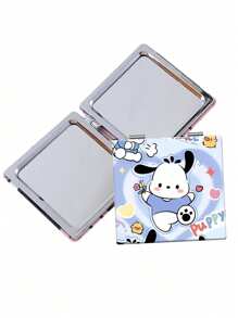 Sanrio Sanrio 1pc Kt Cat Compact Mirror - Dual-Sided, Folding & Portable Keychain Charm Perfect Travel Accessory Or Couples Gift Idea With Cinnamorolls & Pompompurins Characters Adorable My Melodys & Hello Kittys Design ,Gift For Women & Girl,For Handbag Purse Pocket ,For Student Dormitory ,Back To School