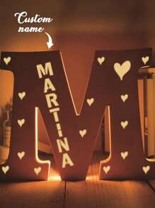 1pc. Customized Name, Customized Children's Letter Night Light, 11-Inch Creative Light-Emitting A-Z Letter Light, Large Letter Mark Letter Sign LED Mark Digital Light Sign, Suitable For Home Night Lights, Bars, Christmas Lights, Birthday Lights