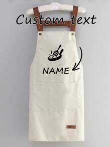 1 szt. Dostosowane nadruki Fartuchy pyłoszczelne, 2-kieszeniowe szybkoschnące fartuchy do domu, Dostosowany kuchenny fartuch kuchenny - Spersonalizowane Nordic Home Bezrękawniki kuchenne Męskie i damskie domowe ubrania robocze, Spersonalizowany niestandardowy fartuch fryzjerski
