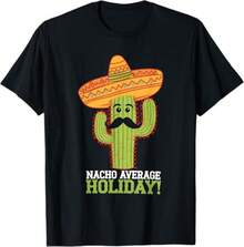1 Pack Men's T-Shirt Nacho mexicano Fiesta promedio Cinco de Mayo Camiseta de hombre - Negro - Ver 1
