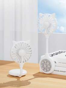 1pc USB Powered Desk Fan, Mini Portable Desktop Fan With 3 Wind Speeds For Indoor & Outdoor Use, Summer Cooling Fan, Pink/Blue/White