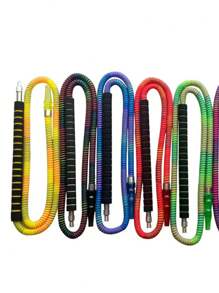 1 Set Hookah Accessories - Aluminum Handle Silicone Hose, Colorful Spiral Hose, Acrylic French Hookah Tube, Plastic Pipe, Foam Handle Hookah Pipe, Silicone Hose & Other Hookah Set Components