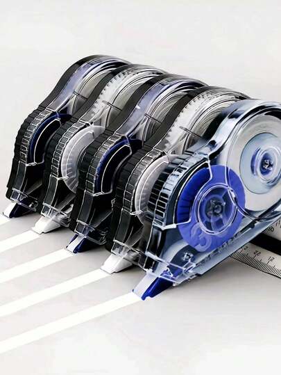 5 st. klassisk korrigeringstejp, pappersmaterial för studenter, hållbar korrigeringstejp med hög kapacitet, flerfärgade alternativ