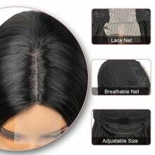 26 Inch Synthetic Long Wavy Lace Front Wig For Women Middle Part Wavy Wig For Daily Party 4*1 Lace Front Wig