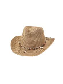 1pc Fashionable Straw Hat, Unisex Summer Beach Sun Hat, Outdoor Travel, Beachy Boho Style, Suitable For Daily Life, Gift - Multicolor 2 - View 13