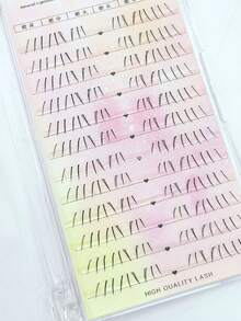 72pcs Cat Paw Design False Eyelashes, 3-Steps Slouchy Series B-Curl Lashes, Easy Application For Beginners & Reusablelash Clusters,Eyelash Clusters,Individual Eyelashes,Lashes,Fake Lashes - B - View 4