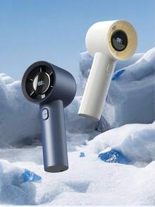 High-Speed Cooling Fan 100 Speeds Adjustable Portable Turbo Violent Cold Compress Handheld Fan Hanging Neck Type