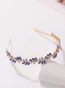 1 pièce Serre-tête à couronne de princesse avec strass, accessoire de cheveux doux et pour anniversaire, bandeau