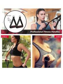 4pcs/Set Red Antiskid Pull Rope Grip Fitness Accessories Exercise Band Handle Rally Handle For Yoga Hammock Handle Resistance Bands Gym Accessories