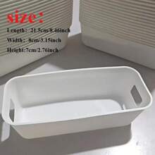 1/5/10 pezzi Scatole di stoccaggio in plastica impilabili con maniglie (21*8*7cm), organizer multiuso per casa, ufficio e armadio, design a cassetto salvaspazio, durevoli e leggeri, organizzazione domestica | Design impilabile | Cestini leggeri, Organizzazione e stoccaggio armadio