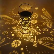 Solar Powered Dragonfly & Butterfly Hanging Lamp, Decorative Lights, Delicate Decor Lamp, LED Decoration Lights For Corridor, Landscape, Porch, Holiday, Party - Multicolor - View 1