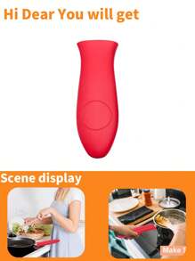 Épaisse housse de poignée en silicone pour poêles en fonte, poignée anti-dérapante et résistante à la chaleur, prise de poignée résistante aux hautes températures anti-brûlure, housse de poignée de poêle résistant à la chaleur pour ustensiles de cuisine en métal, poêles, casseroles en fonte, poêles, plaques, poignées d'ustensiles de cuisine en métal et en aluminium - manchon de préhension, housse de poignée