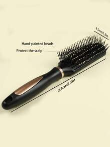 1 szt. męski 9-rzędowy grzebień do stylizacji, puszysty grzebień pomady do szybkiego suszenia, antystatyczna wentylowana szczotka do włosów, szczotka do rozczesywania, odpowiednia do użytku w domu i salonie, uniwersalna stylizacja włosów dla mężczyzn i kobiet o cienkich, kręconych, falowanych, mokrych lub suchych włosach, antystatyczny grzebień z tworzywa ABS w jednolitym kolorze, na każdą porę roku