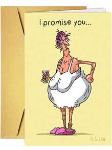 1Pc Sleazy Greetings Funny Birthday Card For Women - 'It Doesn't Get Any Better From Here' - 4.92 X 6.93 Inch Card For Sister, Wife, Or Momschool Supplies,Back To School
