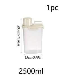 1 件/2 件防漏密封储物容器 - 防虫便携式方形罐，用于大米、谷物、坚果和面粉 | 基本厨房收纳盒、厨房、夏季海滩派对、食物、露营、收纳盒、房间装饰、厨房用品、100 件可重复使用的弹性食品保鲜膜、厨房食品保鲜膜、食品储存容器、碗和盘子