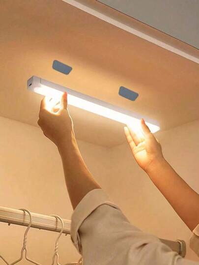 LED Wireless Motion Sensor Cabinet Light, Magnetic USB Rechargeable Night Light (10/20/30/50cm) For Lighting In Kitchen, Bedroom, Cabinet, Wardrobe, Stairs, Hallway