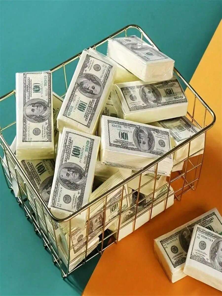 10 Stücke/Set Dollar bedruckte Servietten, verleihen Sie Spaß Ihrer Küche oder Party mit diesen Foto-Requisiten, Partydekorationen, Partyartikel, Feiertagsdekorationen, Feiertagsartikel, Küche, Bad, Haushalt