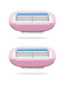 jifuli Ferramenta de Depilação Manual de Maiô Bikini Feminino com Lâminas de Aço Inoxidável de 5 Camadas, Lâmina de Barbear Substituível e Segura