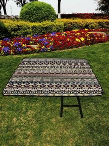 1件卡通波西米亚图案野餐垫超声波牛津布加厚户外防潮垫防水露营垫户外毯