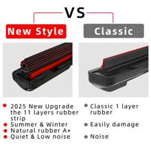 Tira de goma de 11 capas, accesorio de escobilla limpiaparabrisas de automóvil de 14", 15", 16", 17", 18", 19", 20", 21", 22", 24", 26", 28" de alta calidad en color negro
