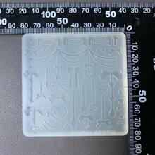 蝴蝶结串珠链配件树脂铸造模具，钥匙扣硅胶树脂模具，树脂模具配件 - 白色 - 查看 3