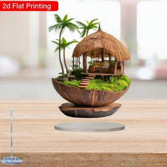 1个2D平面亚克力展示架，厚度3毫米，优雅美观，适用于家居和办公装饰，多用途节日配件。波西米亚风格亚克力装饰牌，可放置于桌面，无需用电，适合家居和办公装饰，也是一份很棒的礼物。