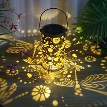 Solar Powered Dragonfly & Butterfly Hanging Lamp, Decorative Lights, Delicate Decor Lamp, LED Decoration Lights For Corridor, Landscape, Porch, Holiday, Party - Multicolor - View 6