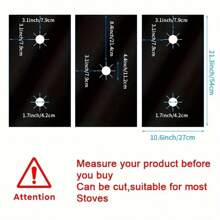 3-Piece Set 5-Hole Gas Stove Protector Mat, Kitchen Cleaning Non-Stick Reusable Stove Scratch Guard Cover