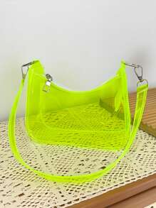 Transparent Shoulder Bag, Stadium Approved Clear Bag For Concerts, Unisex Sports Events PVC Bag