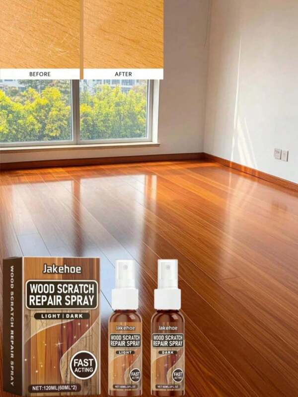 120ml Floor Refinishing And Repair Agent, Furniture And Floor Scratch Repair Spray Paint Refinisher And Glosser