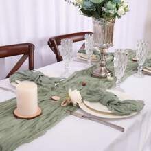 2 pièces l'ensemble : 1 nappe et 12 serviettes, tissu à fromage, style bohème campagnard, couleur crème, convient pour mariage, shower de mariée, jardin fête, rassemblement familial, anniversaire, décoration de la maison, événements festifs