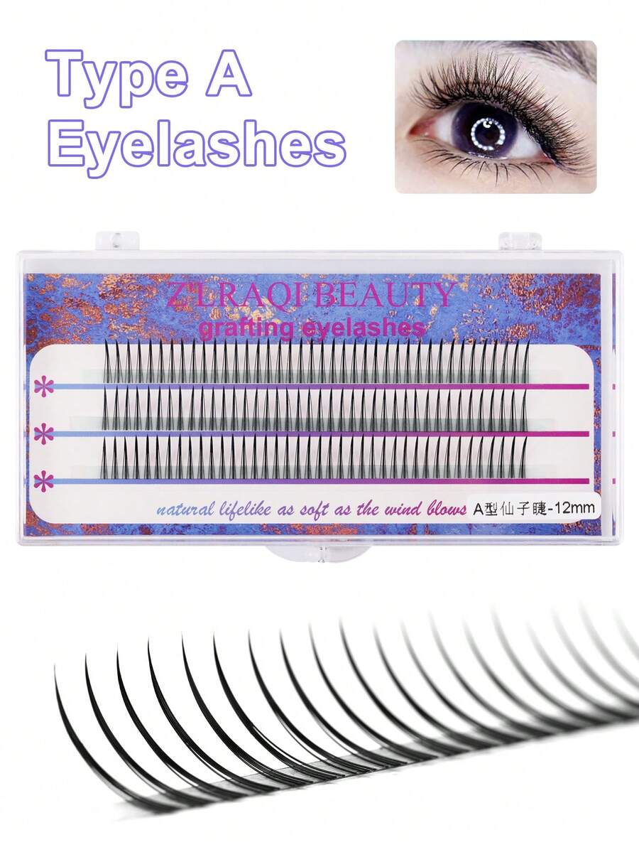 3 Clusters Of Mink A-Type Lashes, Single Cluster Faux Mink Lashes With Wispy Design, Narrow Top And Wide Bottom, Natural And Realistic False Eyelashes, Single Lashes, Cluster Lashes, False Eyelashes - C - View 1