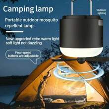 RAF Portable Fan, 4-In-1 Multifunctional Camping Mosquito Repellent Lamp, Camping Lamp Has Fan/Lighting/Air Humidification/Mosquito Repellent Spray Functions, Suitable For Outdoor Camping, Student Dormitory Use Multifunctional Lighting, Mosquito Repellent Lamp, Mosquito Repellent