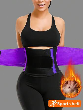 1pc Women Waist Trainer Belt, Slimming Waist Cincher, Sauna Belt, Sports Belt, Waist Trimmer, Waist Shaper, Abdominal Trainer Gym Accessories Lumbar Girdles