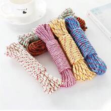1/2 Pcs Thicker Clothesline, Outdoor Drying Ropes, Wear-Resistant Anti-Wind Type For Drying Clothes/Quilt, Random Color