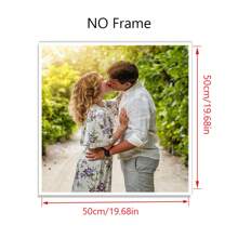 1 Foto personalizada en lienzo con marco de fotos DIY o póster sin marco, regalo del Día del Padre, fotos personalizadas para seres queridos, familia, amigos y mascotas, perros, gatos, decoración del hogar de gran tamaño adecuada para colocar en salas de estar, dormitorios, oficinas, salones de té, restaurantes, escuelas, baños, impresión de pósteres personalizados, pinturas colgantes personalizadas, pinturas de decoración de pared personalizadas, impresión gráfica
