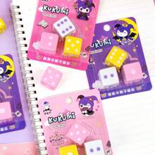 3pcs/Set Kukumi Dice Shaped Erasers, Funny Stationery, School Office Party Game Souvenirs, Student Prize Treasure Box, Back To School Gifts, Gambling Game Rewards, Clean & Smudge-Free Correction Tool For Exams, Drawing, Writing