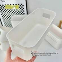 1/5/10 pezzi Scatole di stoccaggio in plastica impilabili con maniglie (21*8*7cm), organizer multiuso per casa, ufficio e armadio, design a cassetto salvaspazio, durevoli e leggeri, organizzazione domestica | Design impilabile | Cestini leggeri, Organizzazione e stoccaggio armadio