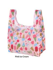 1pc Portable Strap Lunch Box Bag, Foldable Hand-Held Shopping Bag,For Women, Men, ,Large And Reusable ,Freezable Work And School Travel Tote And Meal Prep Organizer