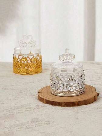 8pcs European Style Gold And Silver Wedding Party Snack Box Crown Swan Candy Box