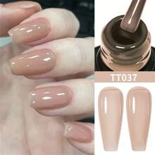 TARTU TARTU Esmalte de Unha Gel Gelatina de 8ml - 6 Cores Vibrantes, Remoção por Imersão, Cura por UV/LED, Branco Leitoso Nude Cor de Canela Rosa Vermelho, Esmalte de Gel Semi-Permanente Semi-Transparente para Base de Manicure em Casa, Salão e Arte de Unhas, Presente para Mulheres