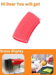 Épaisse housse de poignée en silicone pour poêles en fonte, poignée anti-dérapante et résistante à la chaleur, prise de poignée résistante aux hautes températures anti-brûlure, housse de poignée de poêle résistant à la chaleur pour ustensiles de cuisine en métal, poêles, casseroles en fonte, poêles, plaques, poignées d'ustensiles de cuisine en métal et en aluminium - manchon de préhension, housse de poignée