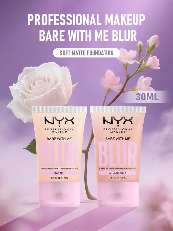NYX NYX Professional Makeup Bare With Me Blur Tint Soft Matte Foundation 02- Fair Color 30ml/1.01 Oz