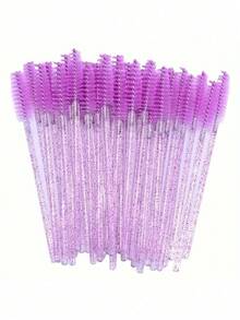 300支/50支/10支装睫毛刷、睫毛梳、睫毛夹、睫毛嫁接刷、眉刷、眼影眉妆工具套装、配件套装、粉底清洁工具 - 彩色 - 查看 11